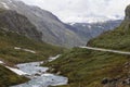 Mountain pass in Norway. Royalty Free Stock Photo