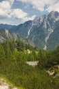 Mountain pass Vrsic, Slovenia Royalty Free Stock Photo