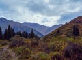 Walking path to the mountain gorge Royalty Free Stock Photo