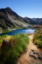 Mountain path to lakes of Vens France Royalty Free Stock Photo