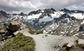 Mountain pathway in Silvretta mountain range Royalty Free Stock Photo