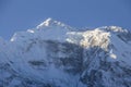 Mountain peak, Annapurna  , Nepal. Sunrise in the mountains. Beautiful landscape in Himalayas mount Royalty Free Stock Photo