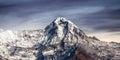Mountain peak in Annapurna South range, Nepal Himalaya Royalty Free Stock Photo
