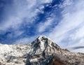 Mountain peak in Annapurna South range, Nepal Himalaya Royalty Free Stock Photo