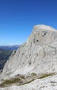 mountain and mountain peak called CIMA ROSETTA in European Alps in Italy in summer Royalty Free Stock Photo