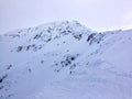 Mountain peak in a cloudy day