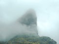 Mountain Peak is Covered In Clouds Royalty Free Stock Photo