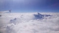 Mountain peak emerge from the sea of cloud.