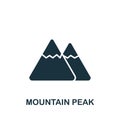 Mountain Peak icon. Monochrome simple Success icon for templates, web design and infographics