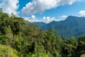 Mountain peak landscape. Rural scenery. Forest valley. Blue Ridge Mountains. Blue sky and cloud and hill and mountain range Royalty Free Stock Photo