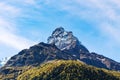 mountain peak over Dombay resort village