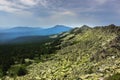 mountain peak range landscape. Green mountain range view Royalty Free Stock Photo