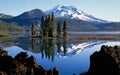 Mountain peak reflected in a lake Royalty Free Stock Photo