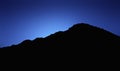 Mountain peak silhouette Royalty Free Stock Photo