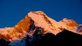 Mountain peak at sunset Peru