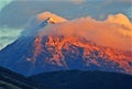 Mountain Peak in warm evening sunlight