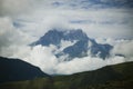 Mountain peak white clouds Royalty Free Stock Photo