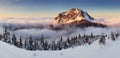 Mountain peak at winter - Roszutec Royalty Free Stock Photo
