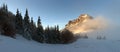 Vrchol hory v zimě, Rozsutec, Slovensko