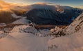 Mountain peak at winter - Rozsutec and Stoh - Slovakia mountain Fatra. Royalty Free Stock Photo