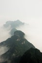 Mountain Peaks above the Clouds in Tianmen Mountain National Park, Zhangjiajie, China Royalty Free Stock Photo