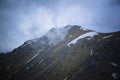 Mountain peaks and clouds