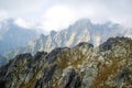 Mountain peaks at Lomnicke sedlo Royalty Free Stock Photo