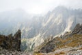 Mountain peaks at Lomnicke sedlo Royalty Free Stock Photo