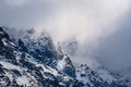 Mountain peaks near Morskie Oko Lake in Poland at Winter. Tatras range Royalty Free Stock Photo