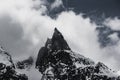 Mountain peaks near Morskie Oko Lake in Poland at Winter. Tatras range Royalty Free Stock Photo