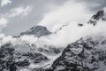 Mountain peaks near Morskie Oko or Sea Eye Lake in Poland at Winter. Tatras range Royalty Free Stock Photo