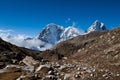 Mountain peaks and rocks: Himalaya landscape Royalty Free Stock Photo