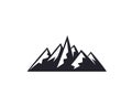 Mountain peaks, ski logo design elements icon collection isolated on white background. Vector Illustration accident Royalty Free Stock Photo