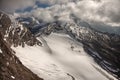 Mountain peaks, snow and glaciers near Kaprun - Zell am See, Austria Royalty Free Stock Photo