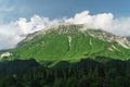 Mountain peaks in the western part of the Main Caucasian Ridge.