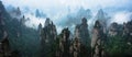 Mountain Peaks in Zhangjiajie China