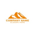 Mountain peek. adventure logo Ideas. Inspiration logo design. Template Vector Illustration. Isolated On White Background Royalty Free Stock Photo