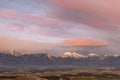 Mountain peeks of Kocna,Grintavec and Kalski greben in afterglow Royalty Free Stock Photo