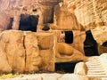 Mountain in Petra City Jordan walk natural geological archaeological sandstone views