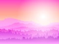 Mountain pink Sunrise