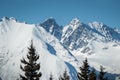 Mountain Pinnacles in Winter Royalty Free Stock Photo