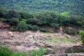 Mountain portion in Hogenakkal Falls