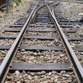 Mountain Railroad Tracks Junction