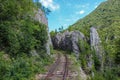 Mountain railway in Romania Royalty Free Stock Photo