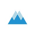 Mountain rain geometric design symbol vector