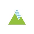 Mountain rain geometric design symbol vector