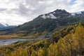 Mountain range above Exit Glacier, Harding Icefield, Kenai Fjords National Park, Seward, Alaska, United States