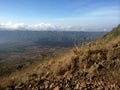 Mountain range around Mount Batur Royalty Free Stock Photo
