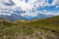 Mountain Range of Cadini di Misurina, Sorapiss and Monte Cristallo - Dolomites Italy Royalty Free Stock Photo