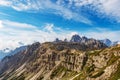 Mountain Range of Cadini di Misurina and Sorapiss - Dolomites Italy Royalty Free Stock Photo